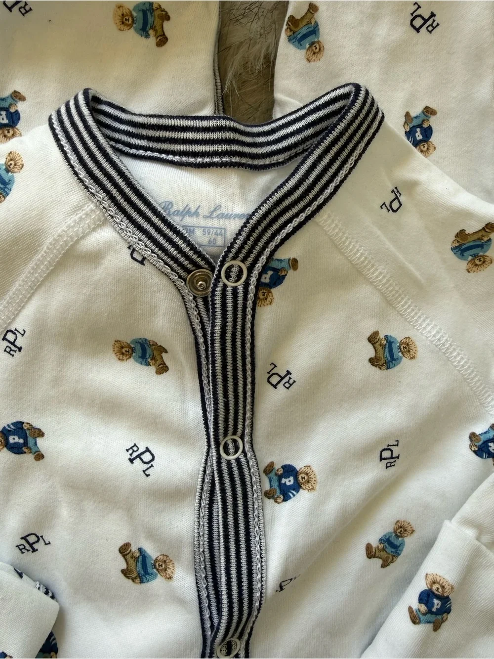Ralph Lauren Polo Teddy Bear Footed One Piece…3 Months